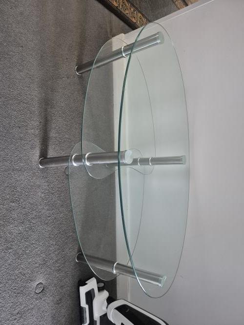 Second-hand Glass, tiered coffee table - Photo 4)