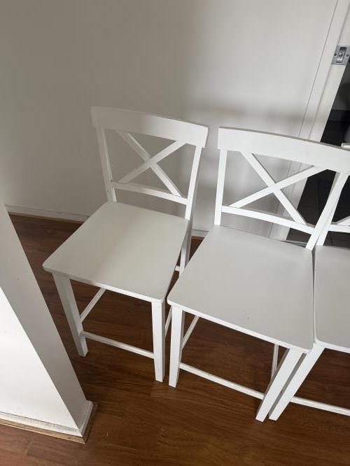 Second-hand Set of 4 Bar Stools - Photo 4)