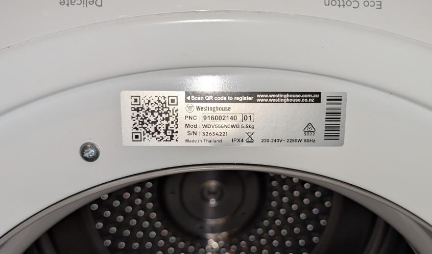 Second-hand Westinghouse 5.5kg Dryer - Photo 4)