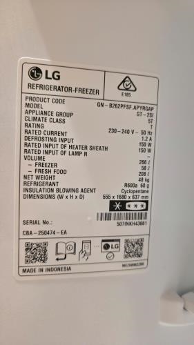Second-hand LG 266L Top Mount Fridge - Photo 4)