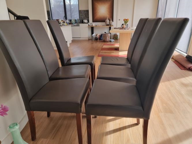 Second-hand Set of 6 Dining Chairs - Photo 4)