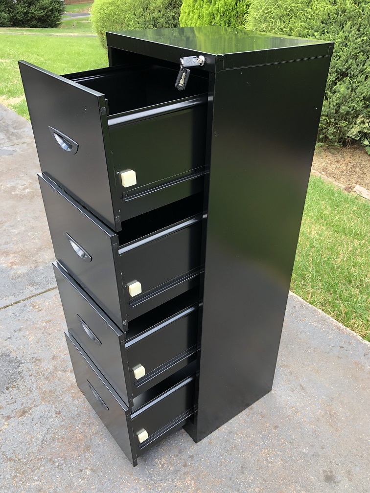 Lockable 4 Drawer Filing Cabinet - Photo 5)