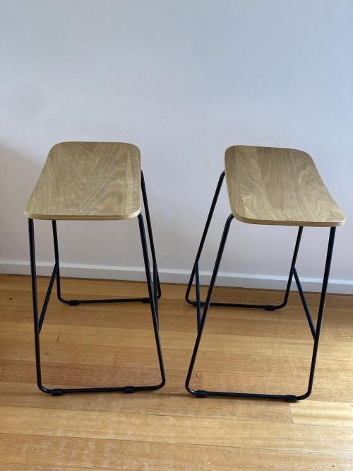 Second-hand Set of 2 Bar Stools - Photo 5)