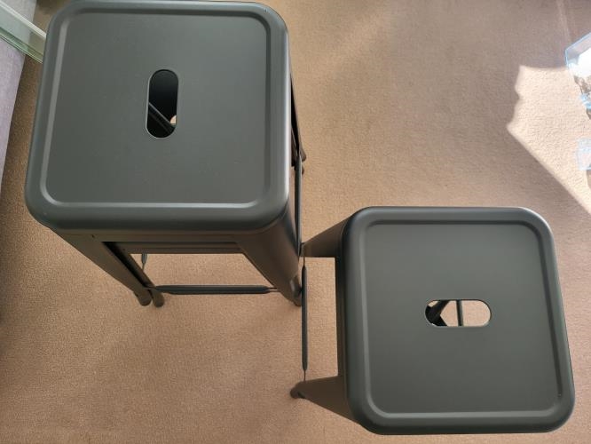 Second-hand Set of 3 Bar Stools - Photo 5)