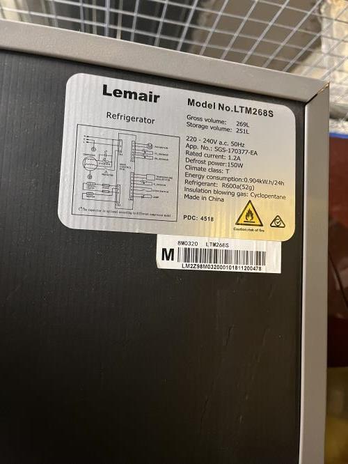 Second-hand Lemair 269L Top Mount Fridge - Photo 5)