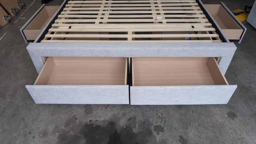 Second-hand King Size Bed with 4 Under Bed Storage Drawers - Photo 5)