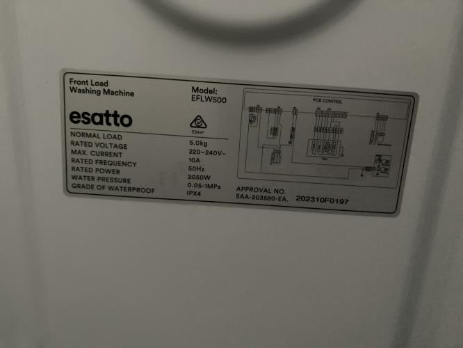 Second-hand Esatto 5kg Front Load Washing Machine - Photo 5)