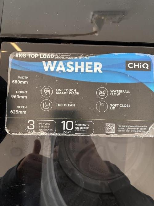 Second-hand Chiq 8kg Top Load Washing Machine - Photo 5)