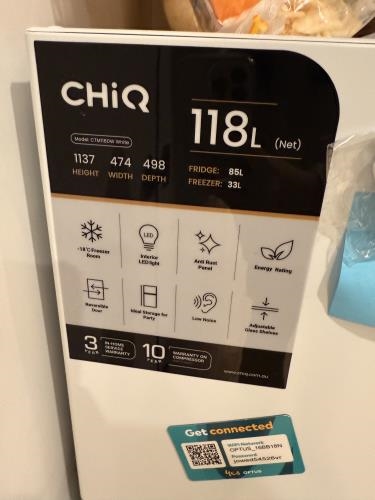 Second-hand Chiq 118L Top Mount Fridge - Photo 5)