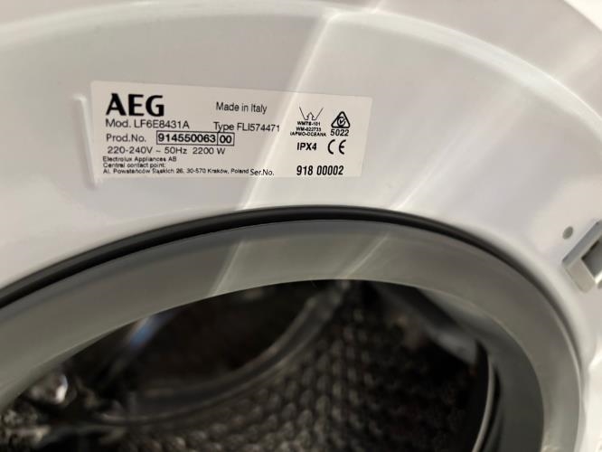 Second-hand AEG 8kg Front Load Washing Machine - Photo 5)