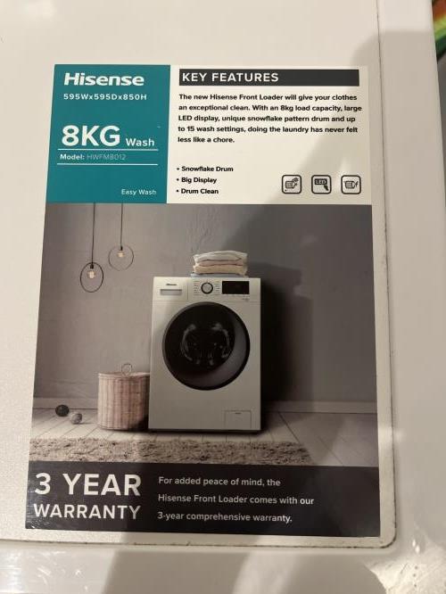 Second-hand Hisense 8kg Front Load Washing Machine - Photo 5)