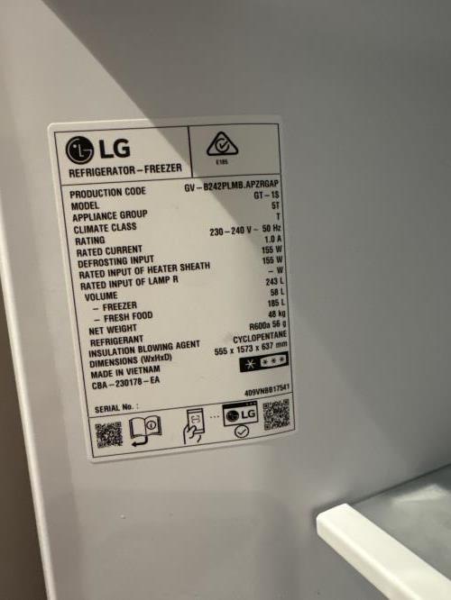 Second-hand LG 243L Top Mount Fridge - Photo 5)