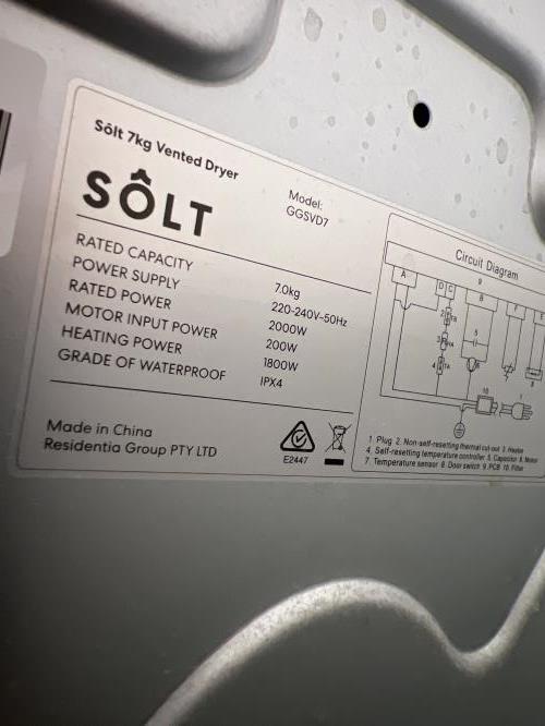 Second-hand Solt 7kg Dryer - Photo 5)