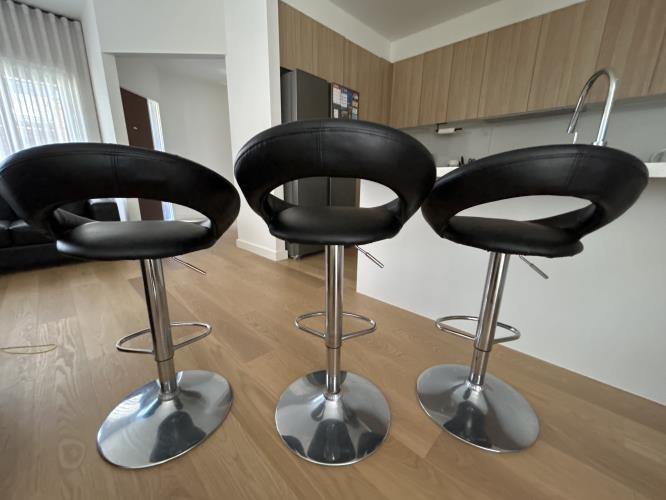 Second-hand Set of 3 Bar Stools - Photo 5)