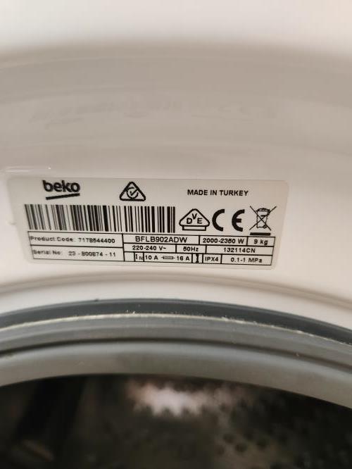 Second-hand Beko 9kg Front Load Washing Machine - Photo 5)