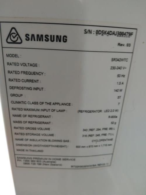 Second-hand Samsung 343L Top Mount Fridge - Photo 5)