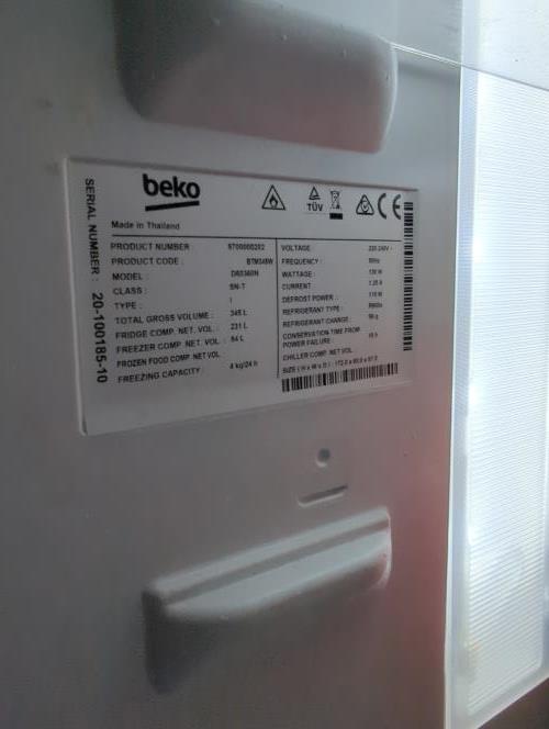 Second-hand Beko 345L Top Mount Fridge - Photo 5)