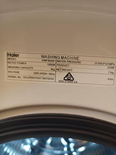 Second-hand Haier 9kg Front Load Washing Machine - Photo 5)