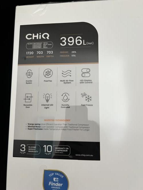 Second-hand Chiq 396L Bottom Mount Fridge - Photo 5)