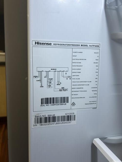 Second-hand Hisense 326L Top Mount Fridge - Photo 5)