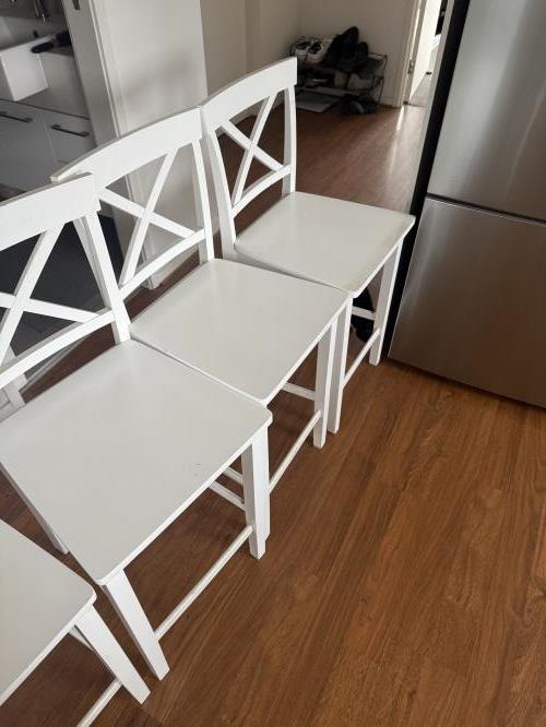 Second-hand Set of 4 Bar Stools - Photo 5)