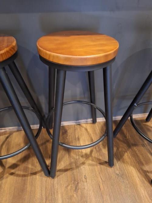Second-hand Set of 4 Bar Stools - Photo 5)