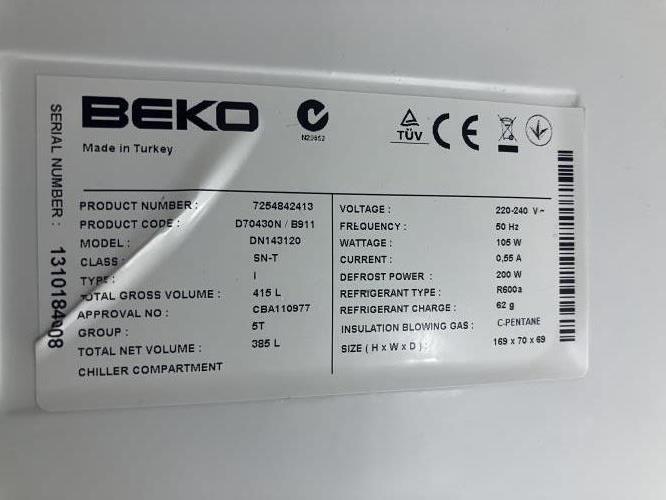 Second-hand Beko 385L Top Mount Fridge - Photo 6)