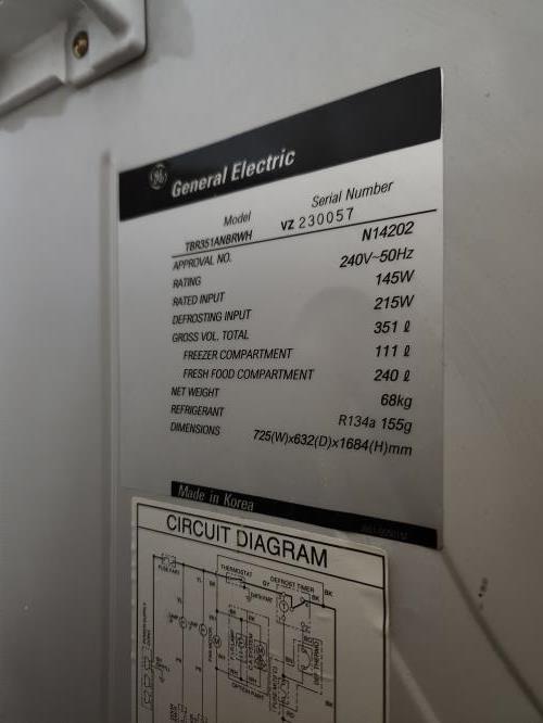 Second-hand General Electric 351L Top Mount Fridge - Photo 6)