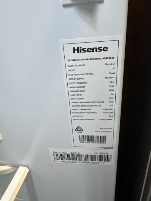 Second-hand Hisense 205L Top Mount Fridge - Photo 6)