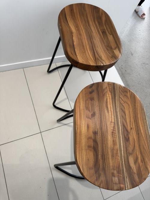 Second-hand Set of 2 Bar Stools - Photo 6)