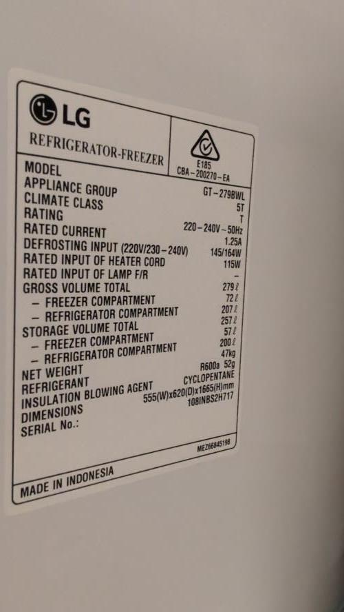 Second-hand LG 254L Top Mount Fridge - Photo 6)