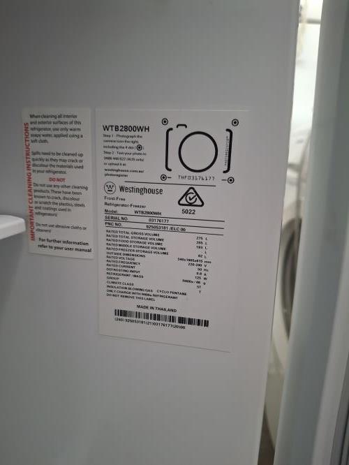 Second-hand Westinghouse 275L Top Mount Fridge - Photo 6)