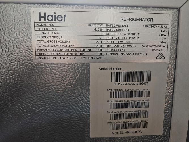 Second-hand Haier 221L Top Mount Fridge - Photo 6)