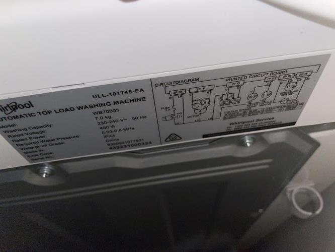 Second-hand Whirlpool 7kg Top Load Washing Machine - Photo 6)