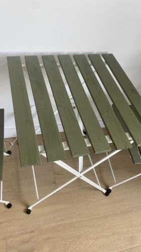 Second-hand Outdoor Table with 2 Chairs - Photo 6)