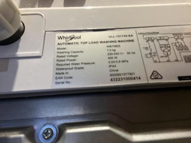 Second-hand Whirlpool 7kg Top Load Washing Machine - Photo 6)