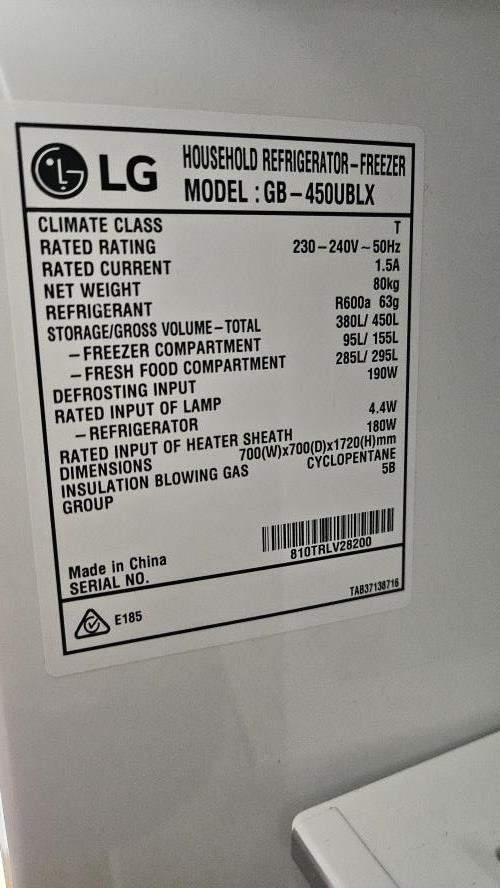 Second-hand LG 450L Bottom Mount Fridge - Photo 6)