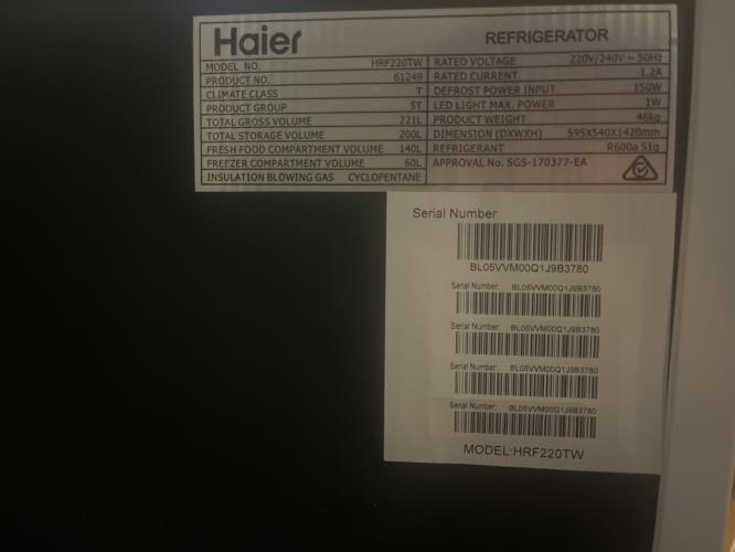 Second-hand Haier 221L Top Mount Fridge - Photo 6)