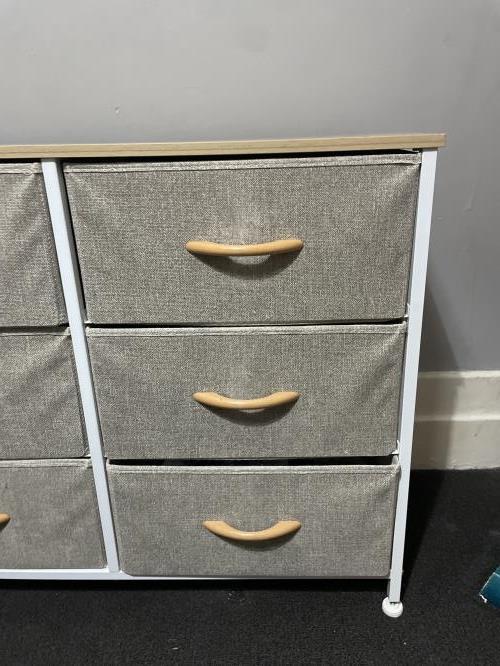 Second-hand Fabric Chest of 6 Drawers - Photo 6)