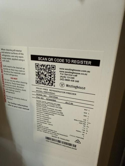 Second-hand Westinghouse 425L Bottom Mount Fridge - Photo 6)