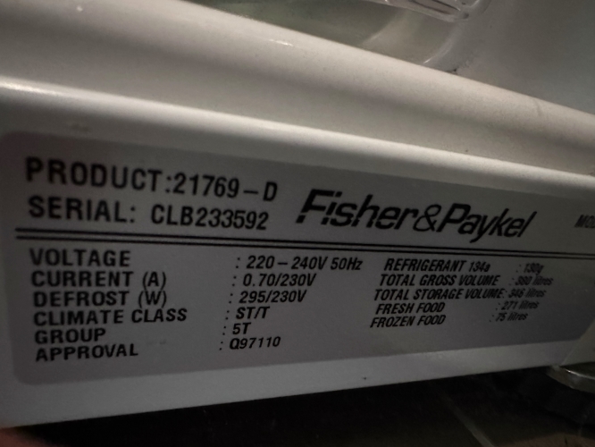 Second-hand Fisher & Paykel 380L Top Mount Fridge - Photo 6)