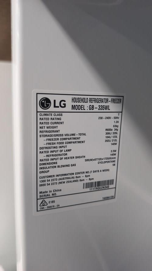 Second-hand LG 306L Bottom Mount Fridge - Photo 6)