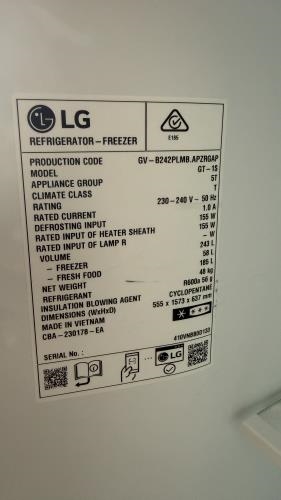 Second-hand LG 243L Top Mount Fridge - Photo 6)