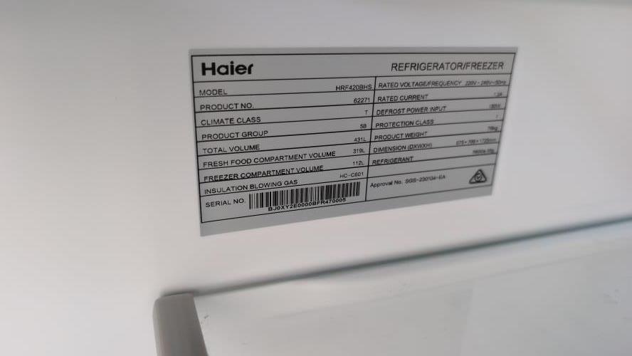 Second-hand Haier 431L Bottom Mount Fridge - Photo 6)