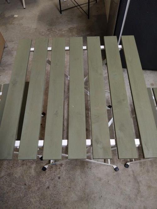 Second-hand Outdoor Table with 2 Chairs - Photo 7)