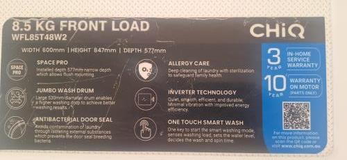 Second-hand Chiq 8.5kg Front Load Washing Machine - Photo 7)