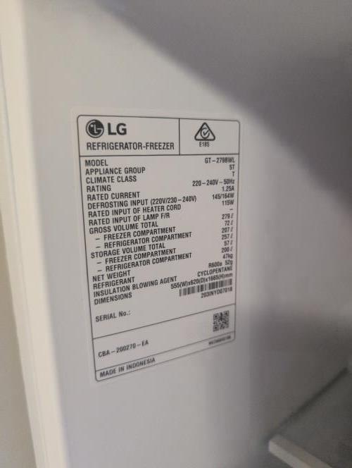 Second-hand LG 254L Top Mount Fridge - Photo 7)