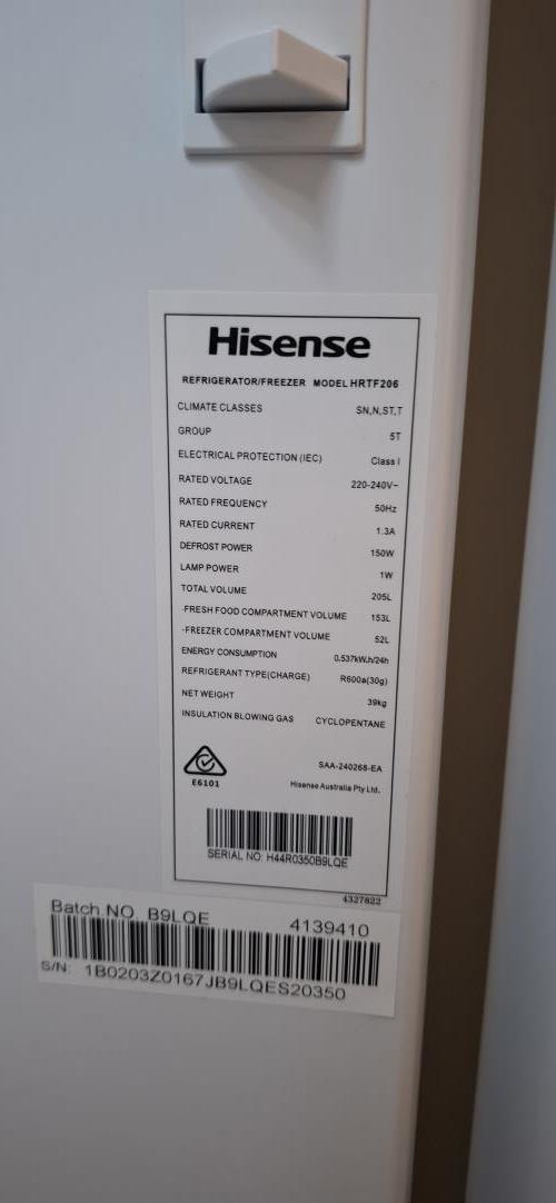Second-hand Hisense 205L Top Mount Fridge - Photo 7)
