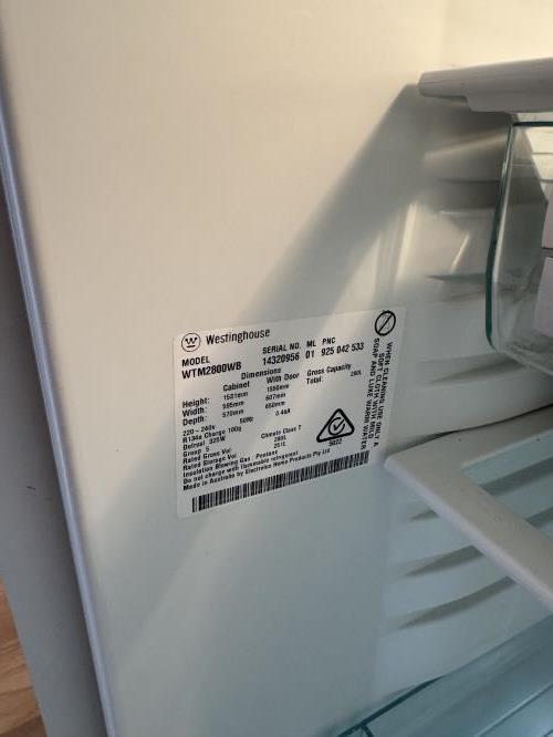 Second-hand Westinghouse 280L Top Mount Fridge - Photo 7)
