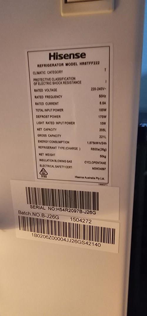 Second-hand Hisense 221L Top Mount Fridge - Photo 8)